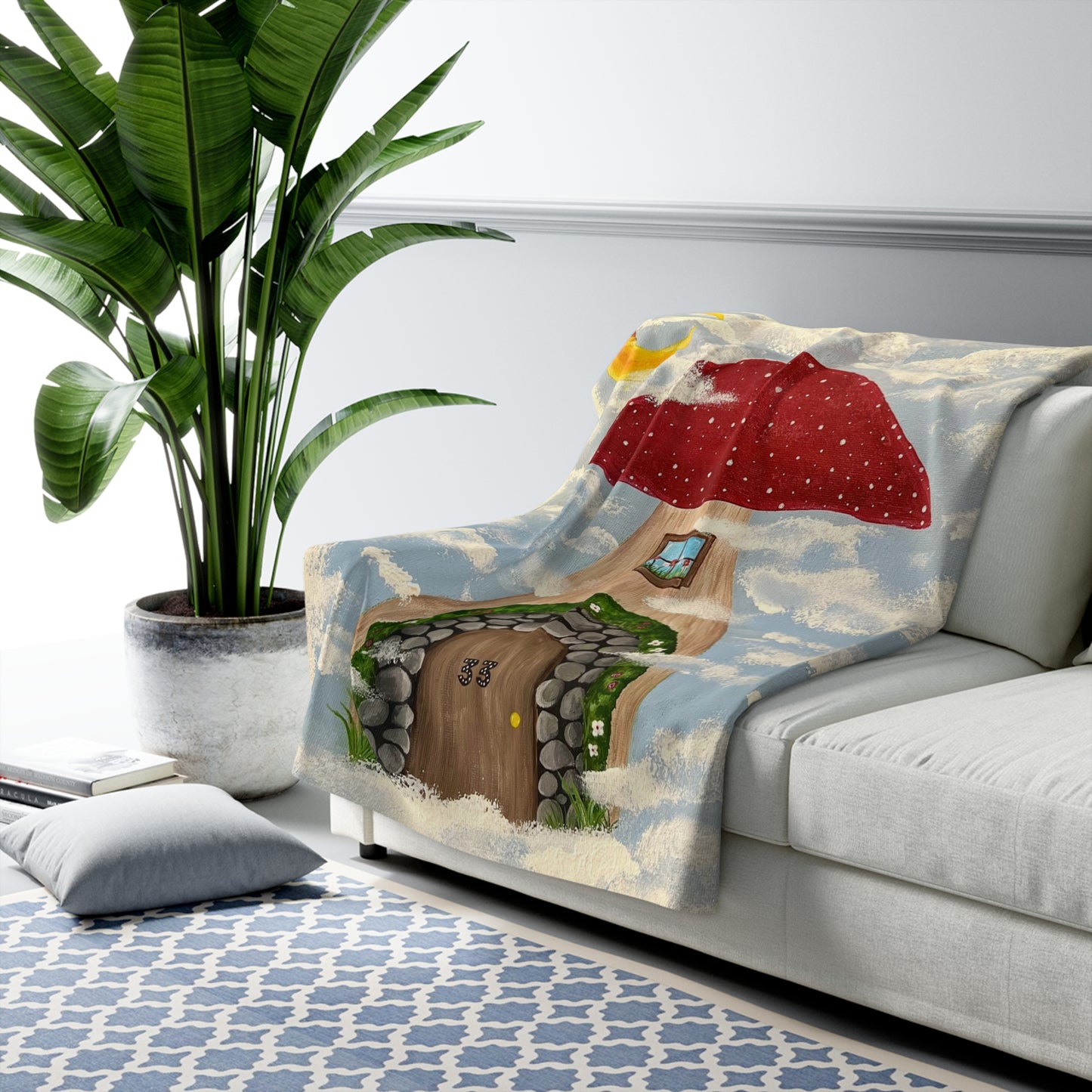 Original Artwork Sherpa Fleece Blanket