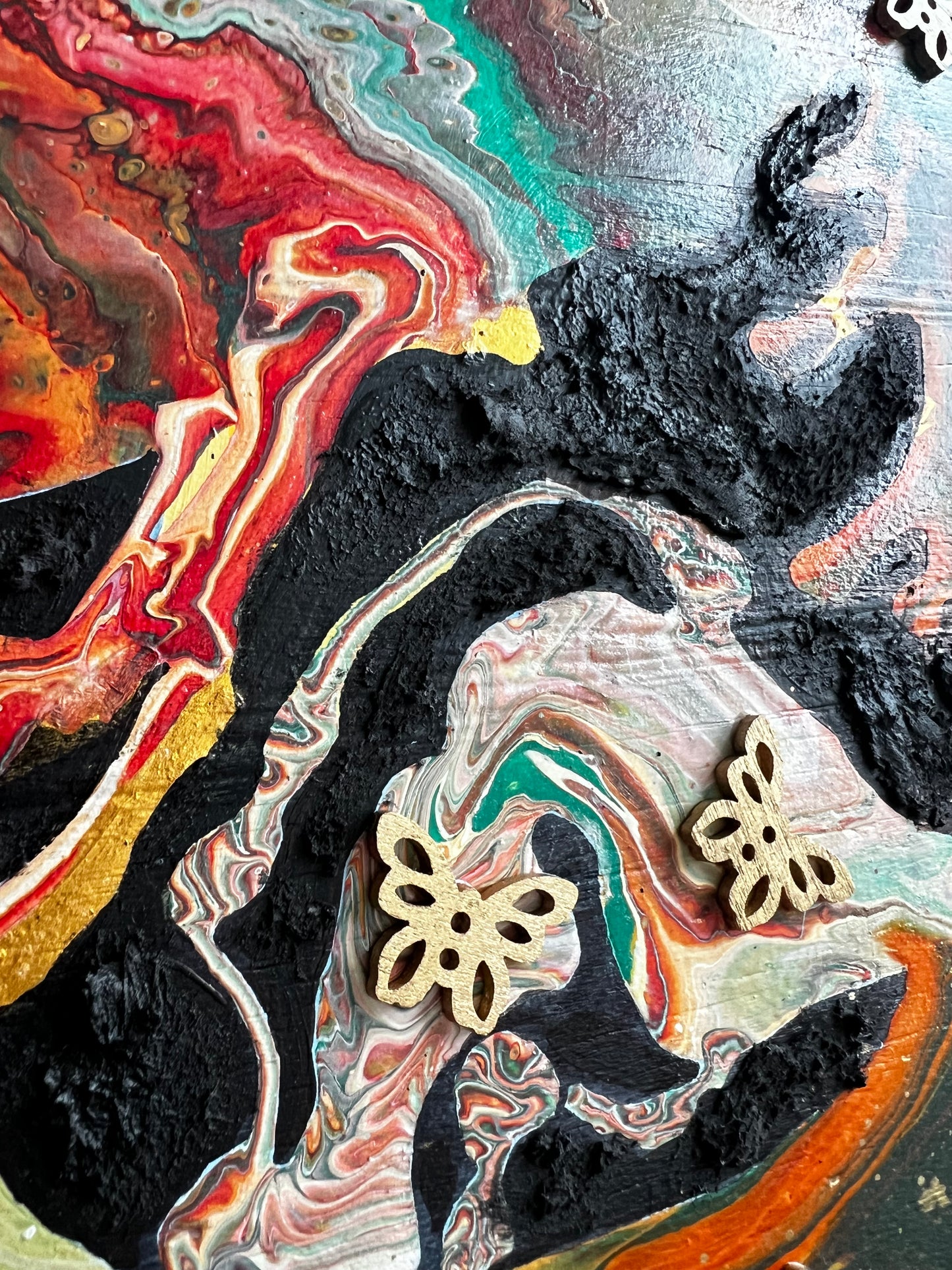 Abstract Butterfly Art On Wood