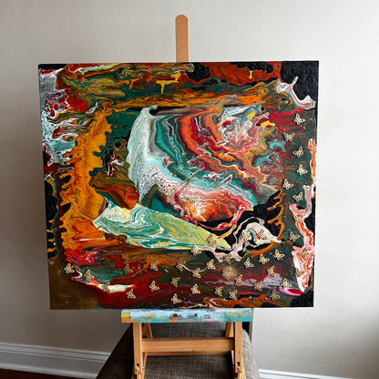 Abstract Butterfly Art On Wood